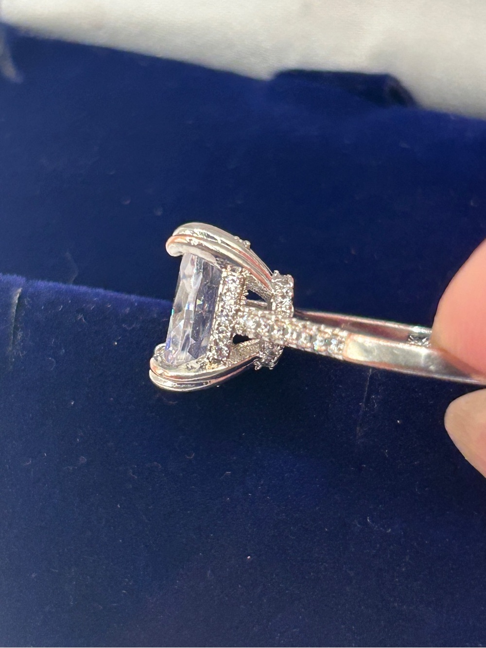 Solitaire 4 Carat Cocktail CZ Diamond Ring Sz 9 - Picture 5 of 16